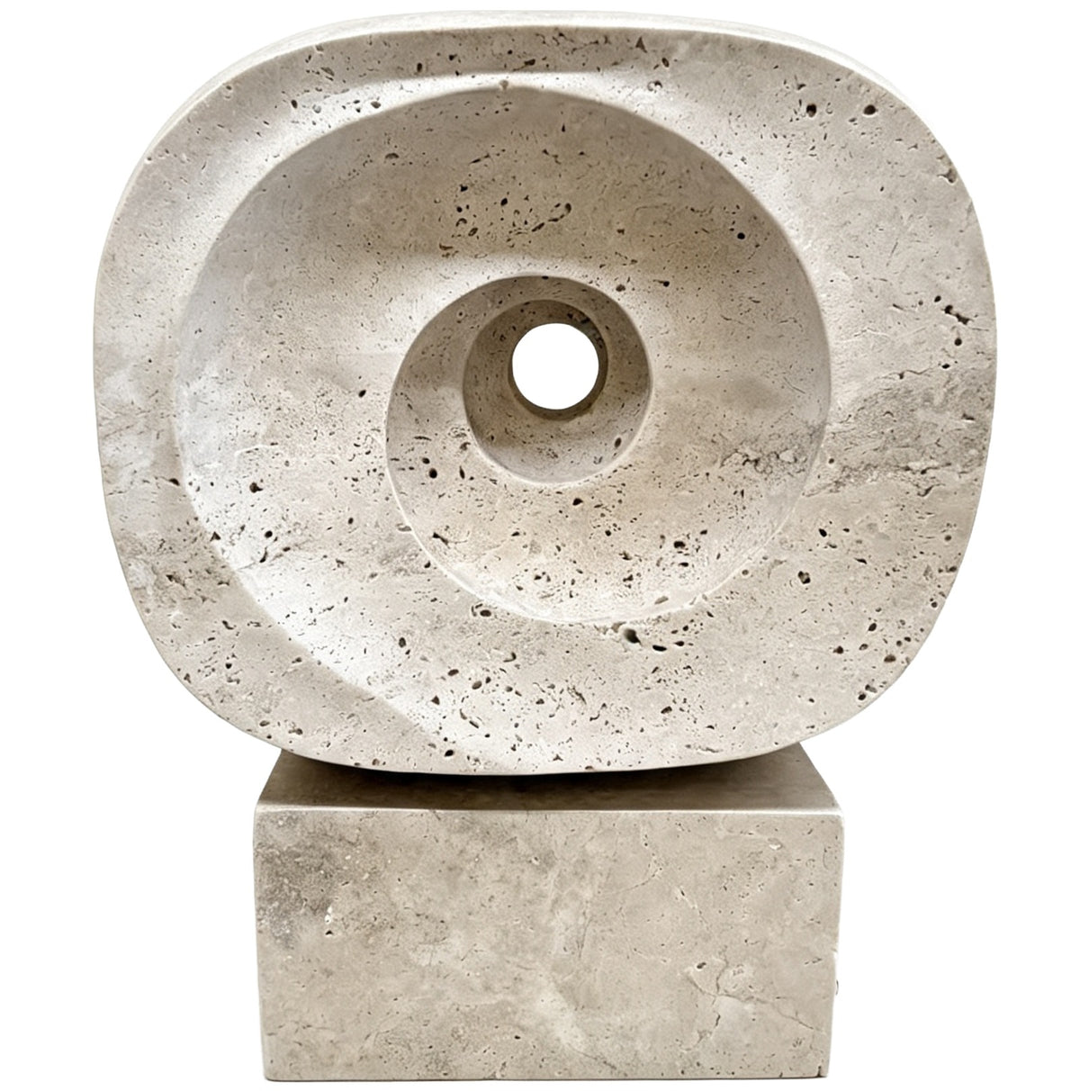 Keiichi Atticus Sculpture in Travertine