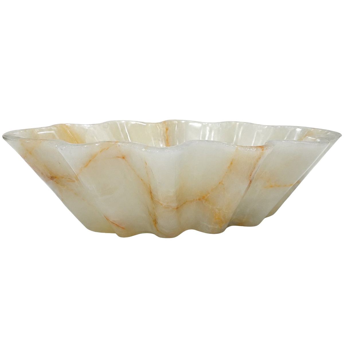 Keiichi Maris Decorative Bowl in White Jade Marble