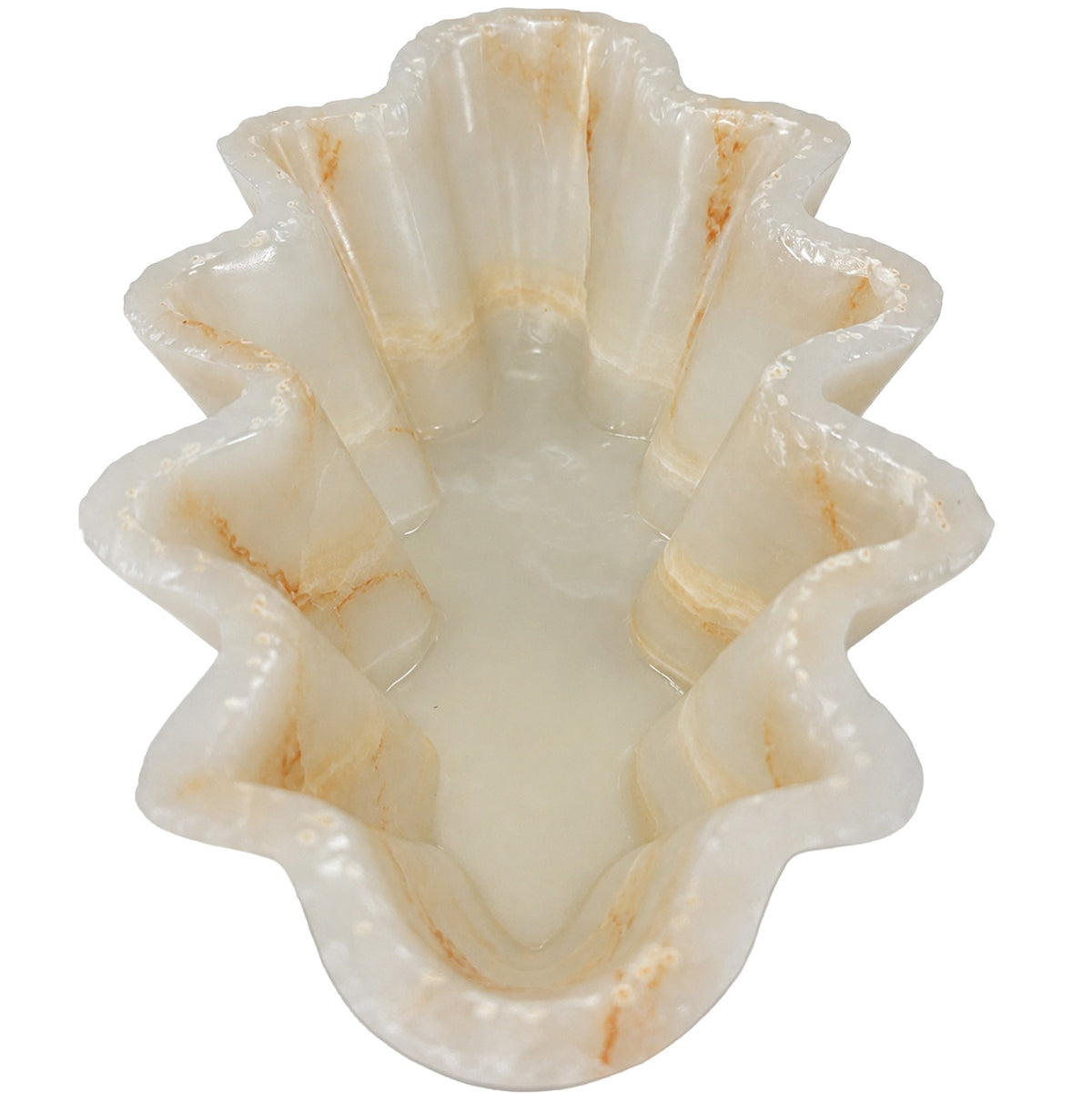 Keiichi Maris Decorative Bowl in White Jade Marble