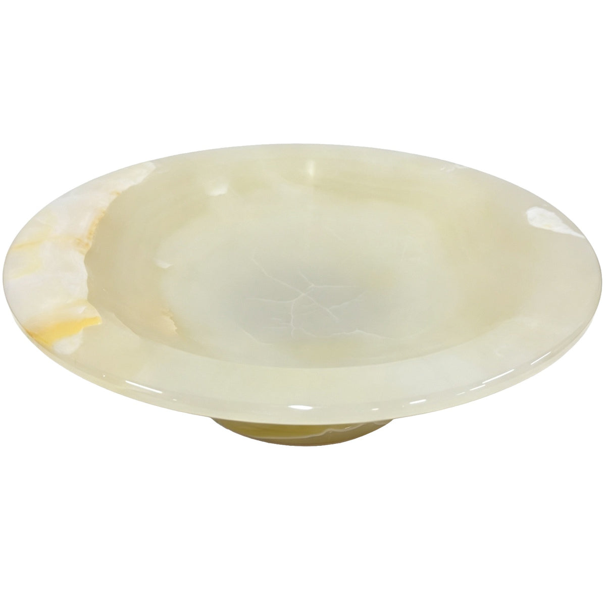 Keiichi Bjorn Pedestal Bowl in White Jade Marble