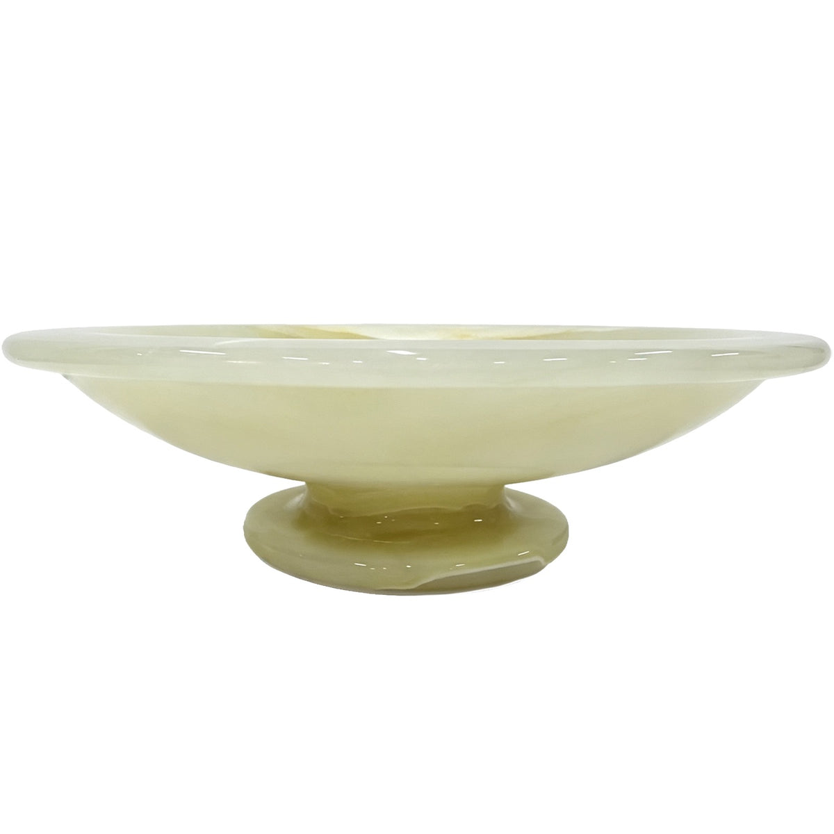 Keiichi Bjorn Pedestal Bowl in White Jade Marble