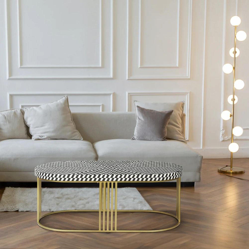Fantasy Bone Inlay Coffee Table Coffee Table