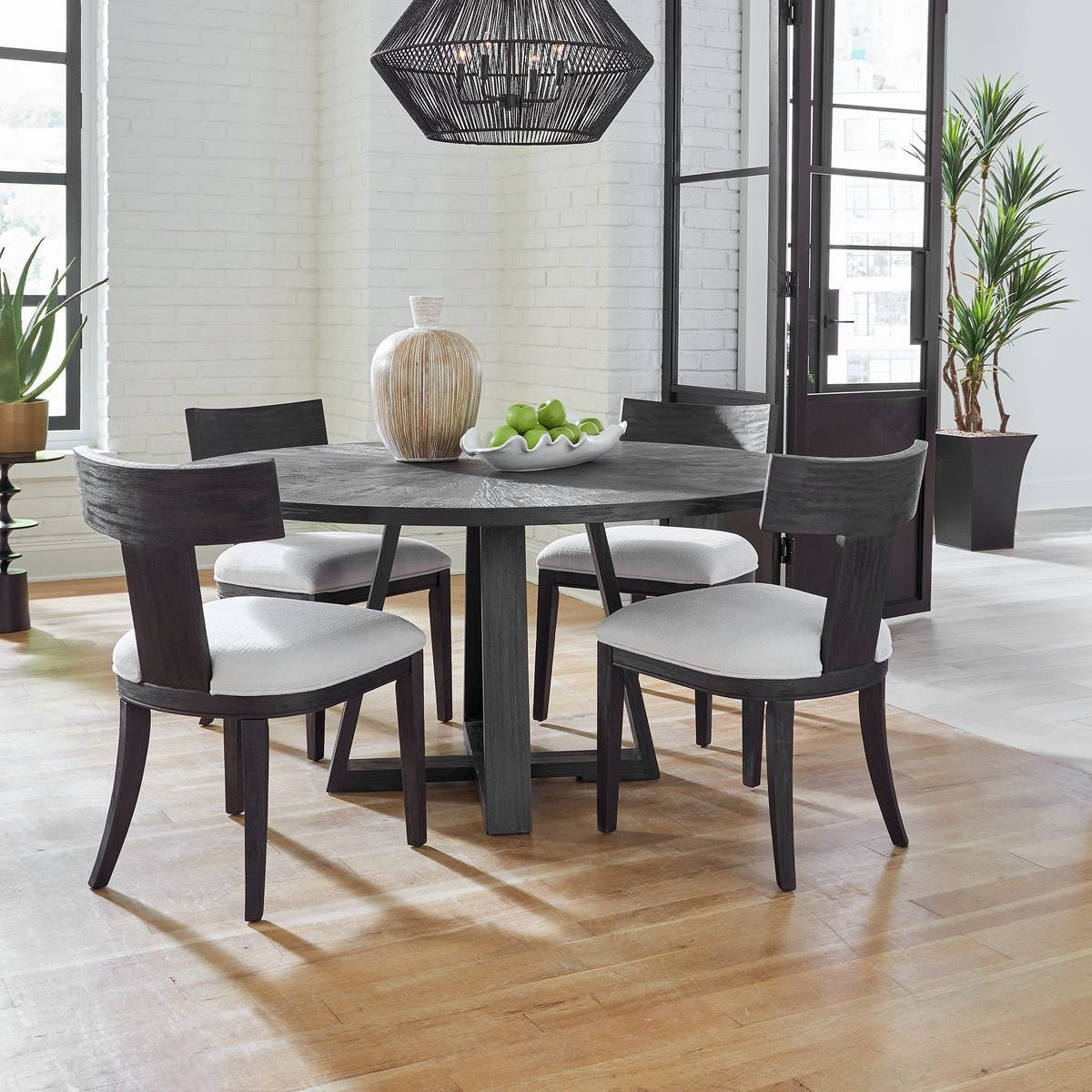 Uttermost Pulsar Oval Dining Table in Grey Walnut - 152cm
