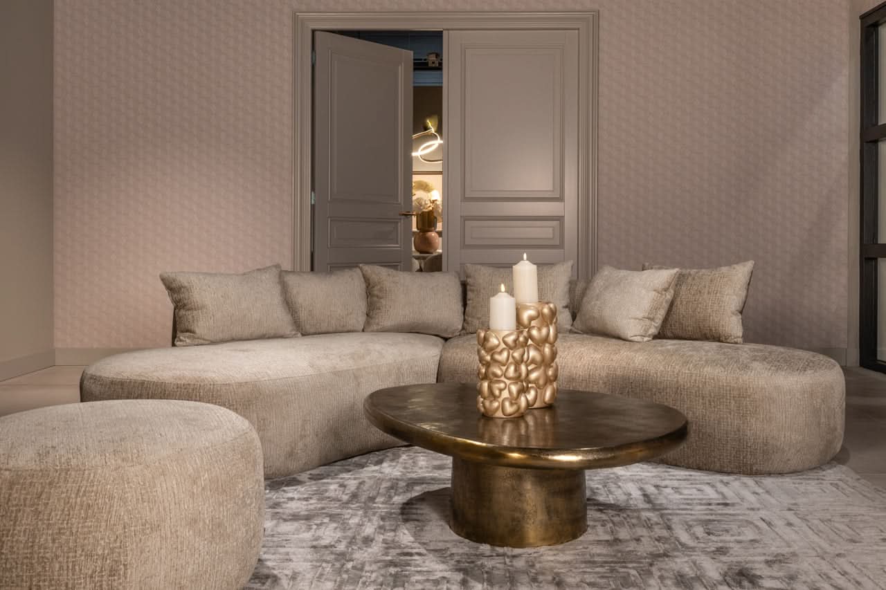 Richmond Interiors Pulitzer Coffee Table in Brushed Gold   Nicholas John Interiors