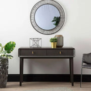 Femelle Smoke Grey Elm 2 Drawer Console Dressing Table Console Table