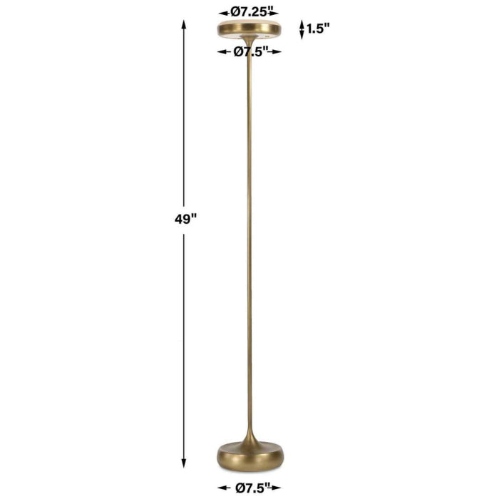 Uttermost Flat Top Floor Lamp in Brass
