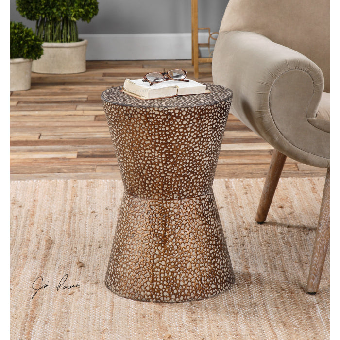Uttermost Cutler Drum Shaped Accent Table