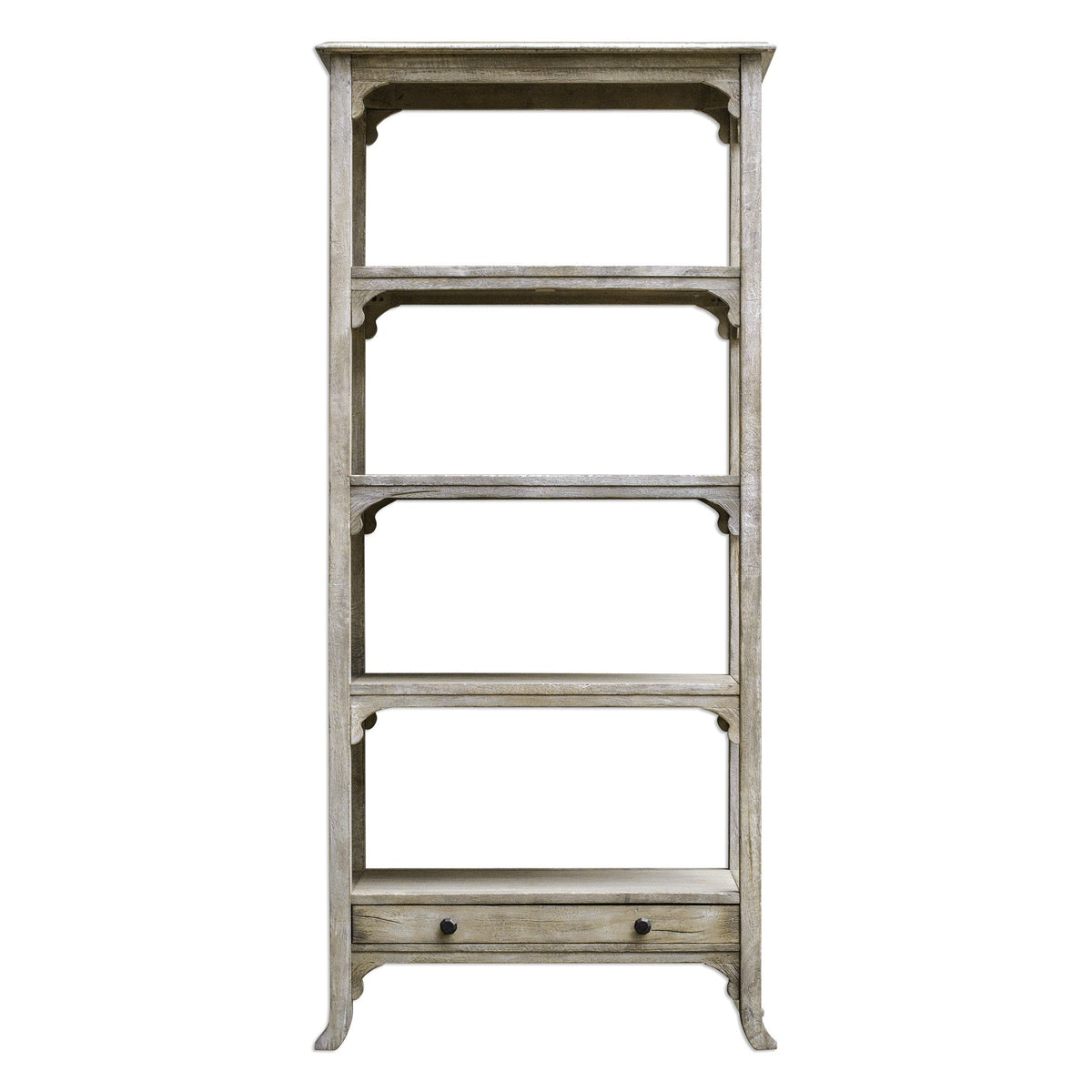 Bridgely Aged White Etagere
