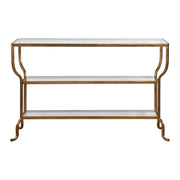 Deline Console Table in Gold