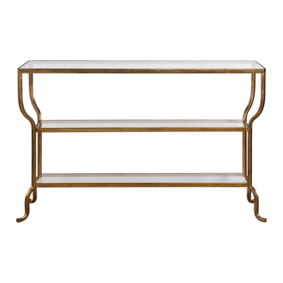 Deline Console Table in Gold