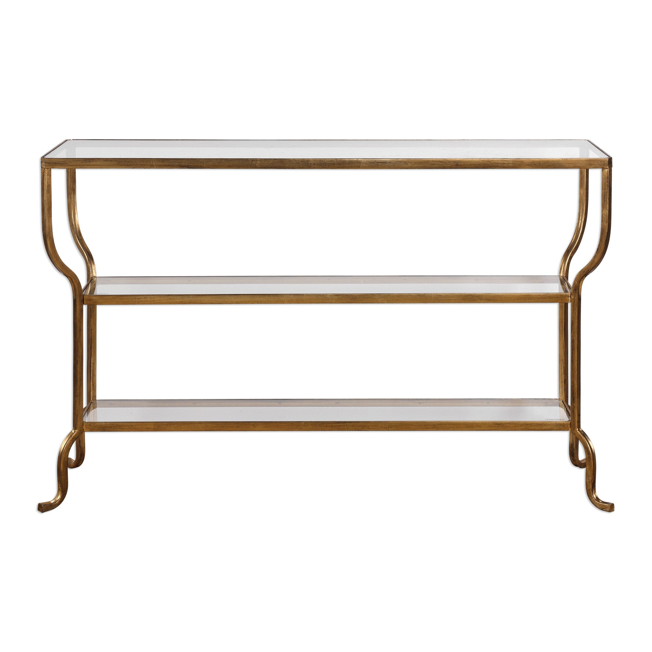 Deline Console Table in Gold