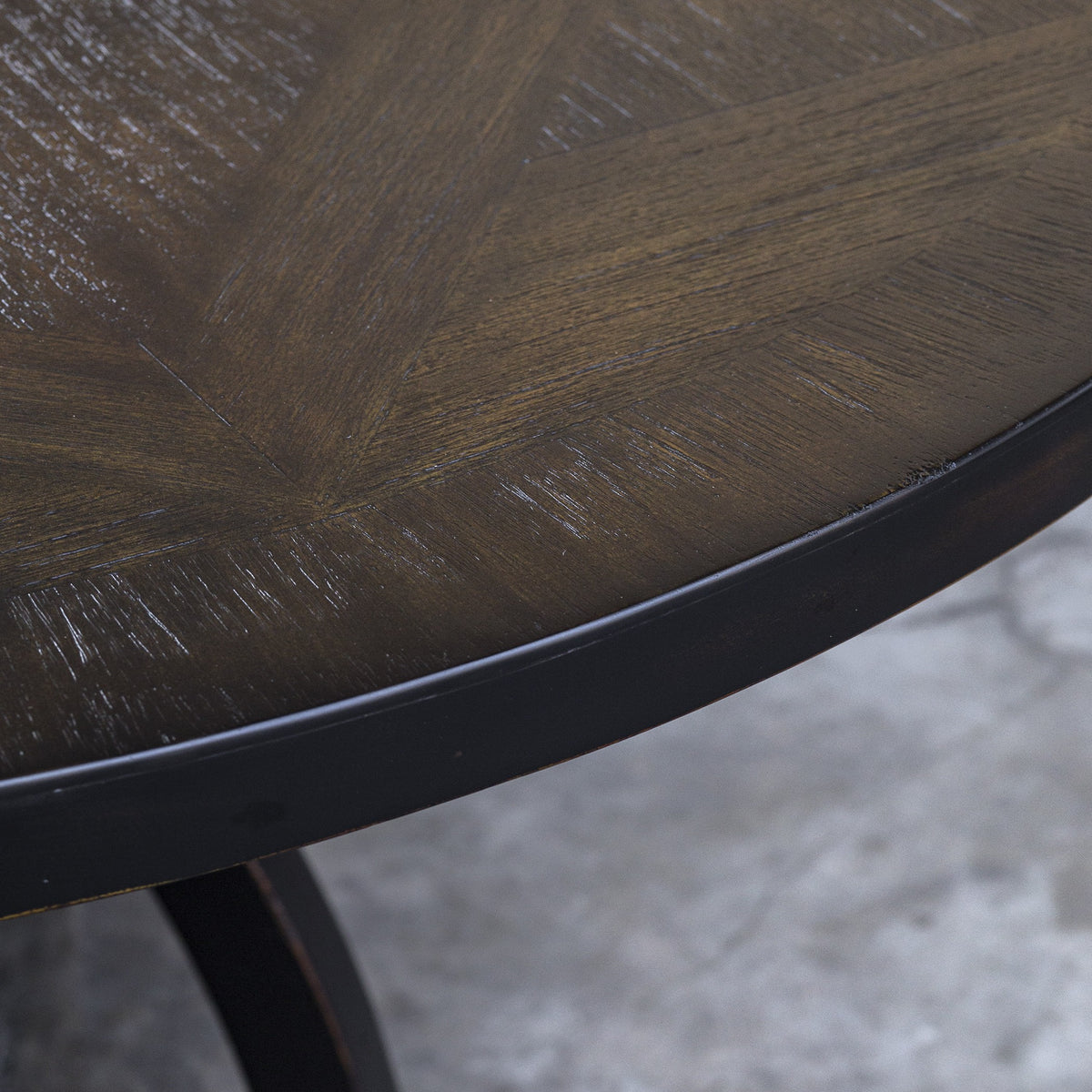 Uttermost Maiva Round Black Dining Table - 142cm