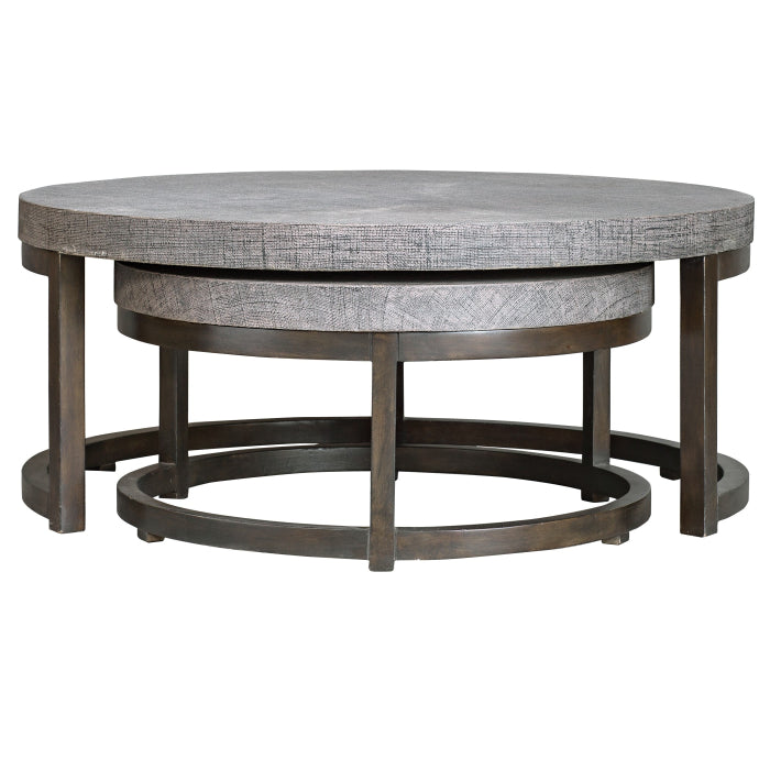 Uttermost Aiyara Gray Nesting Tables, S/2