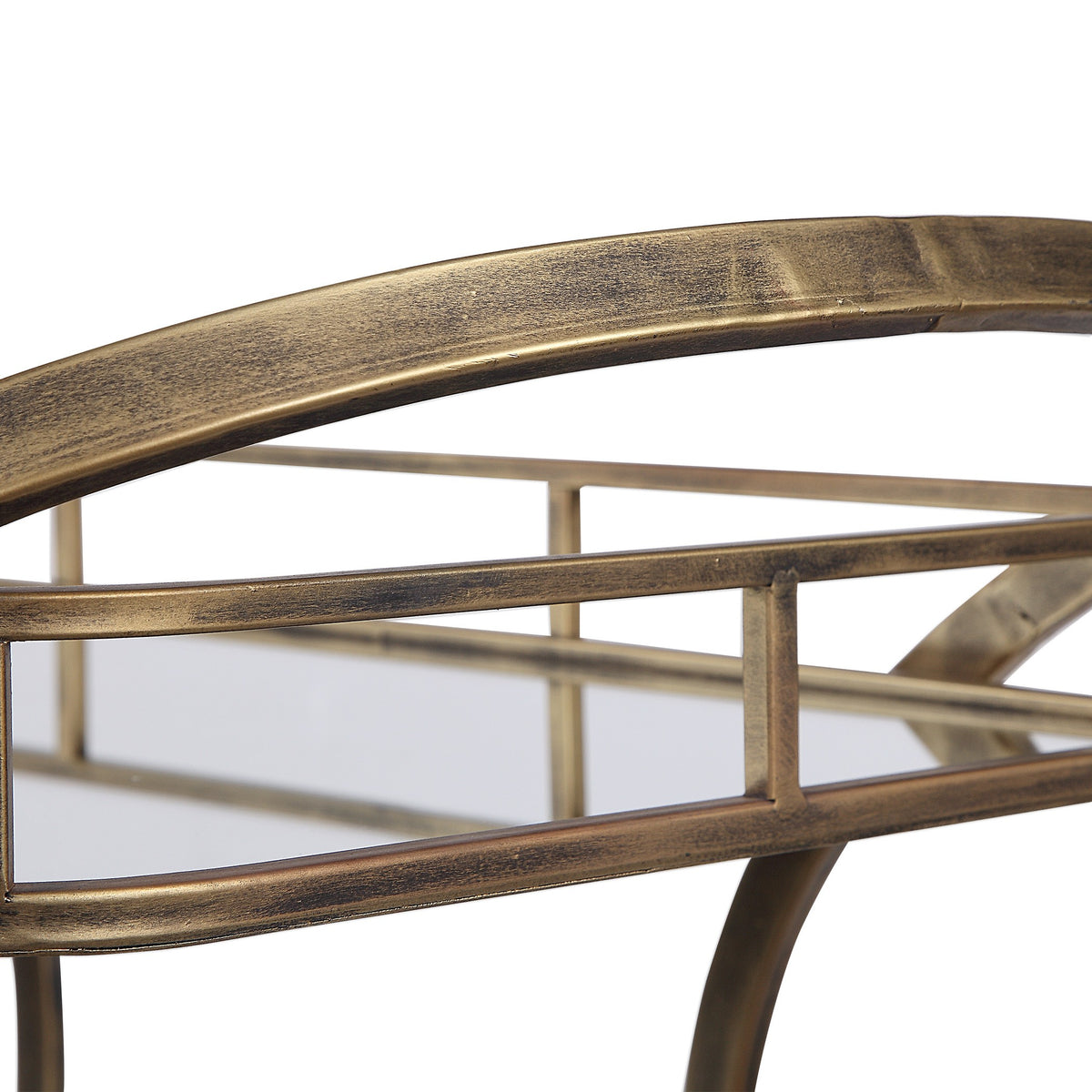 Uttermost Stassi Gold Serving Cart in Gold