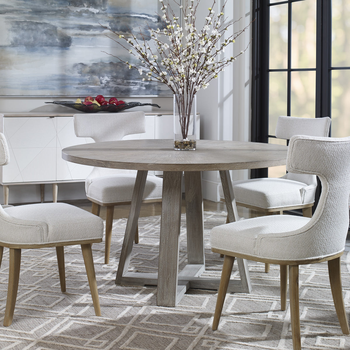 Uttermost Gidran Dining Table in Grey - 132cm