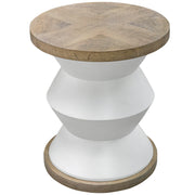  Spool Geometric Side Table
