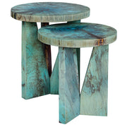  Nadette Blue Nesting Tables, S/2
