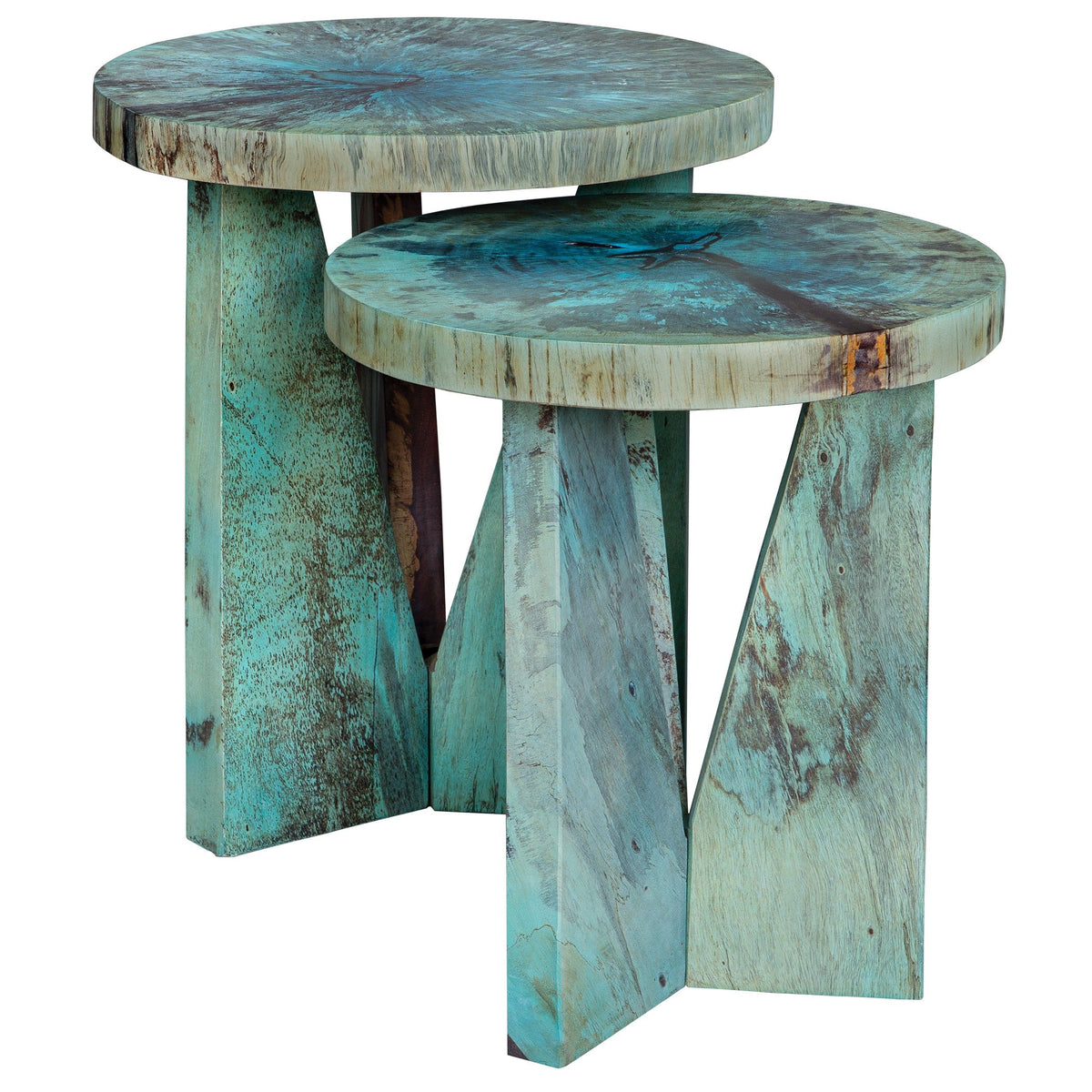  Nadette Blue Nesting Tables, S/2