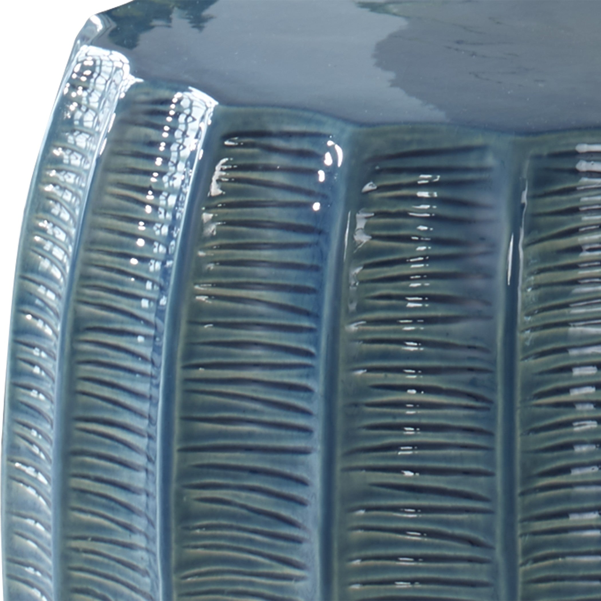 Uttermost Harbour Side Table in Aque Blue