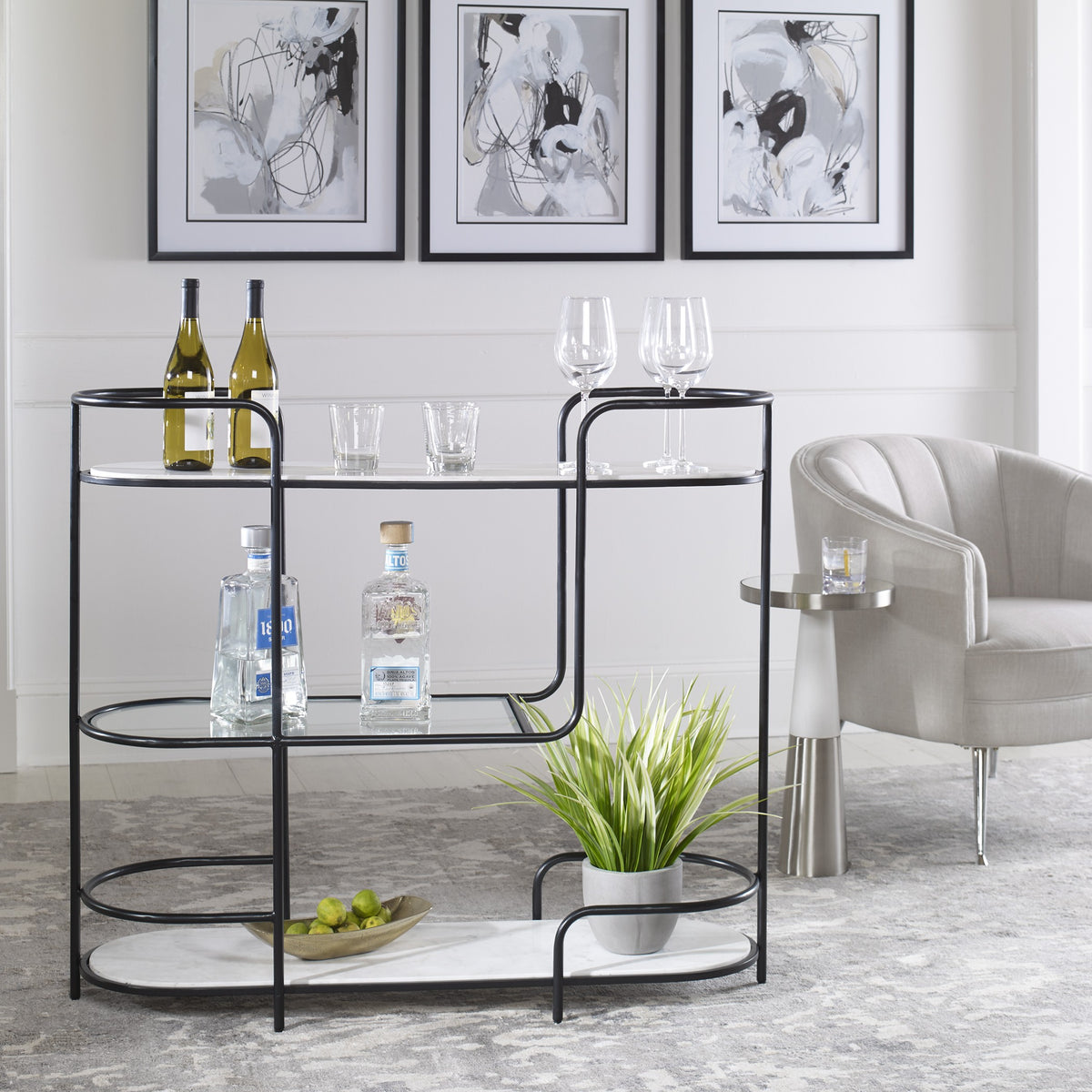 Uttermost Trolley Bar Console