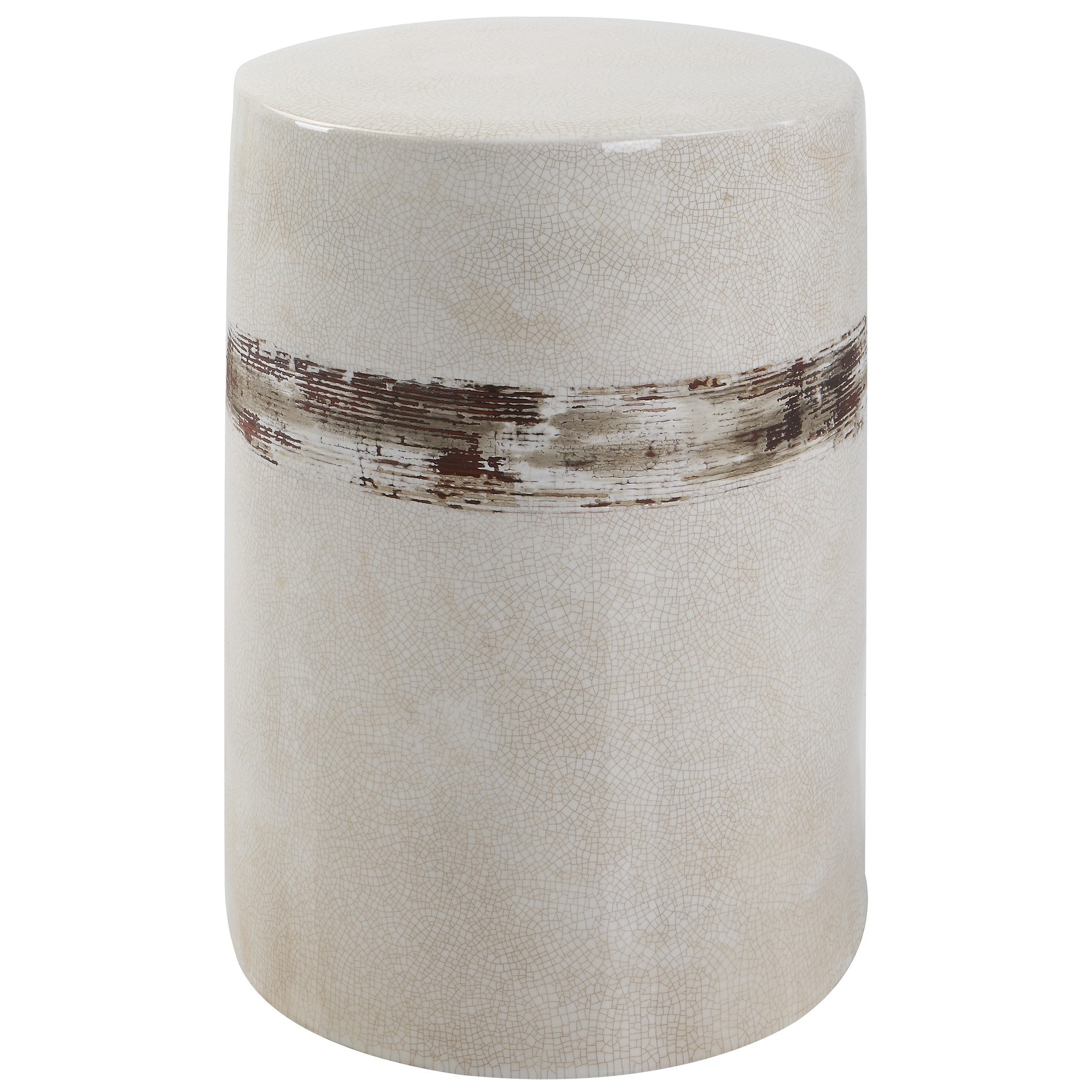  Comanche White Ceramic Garden Stool