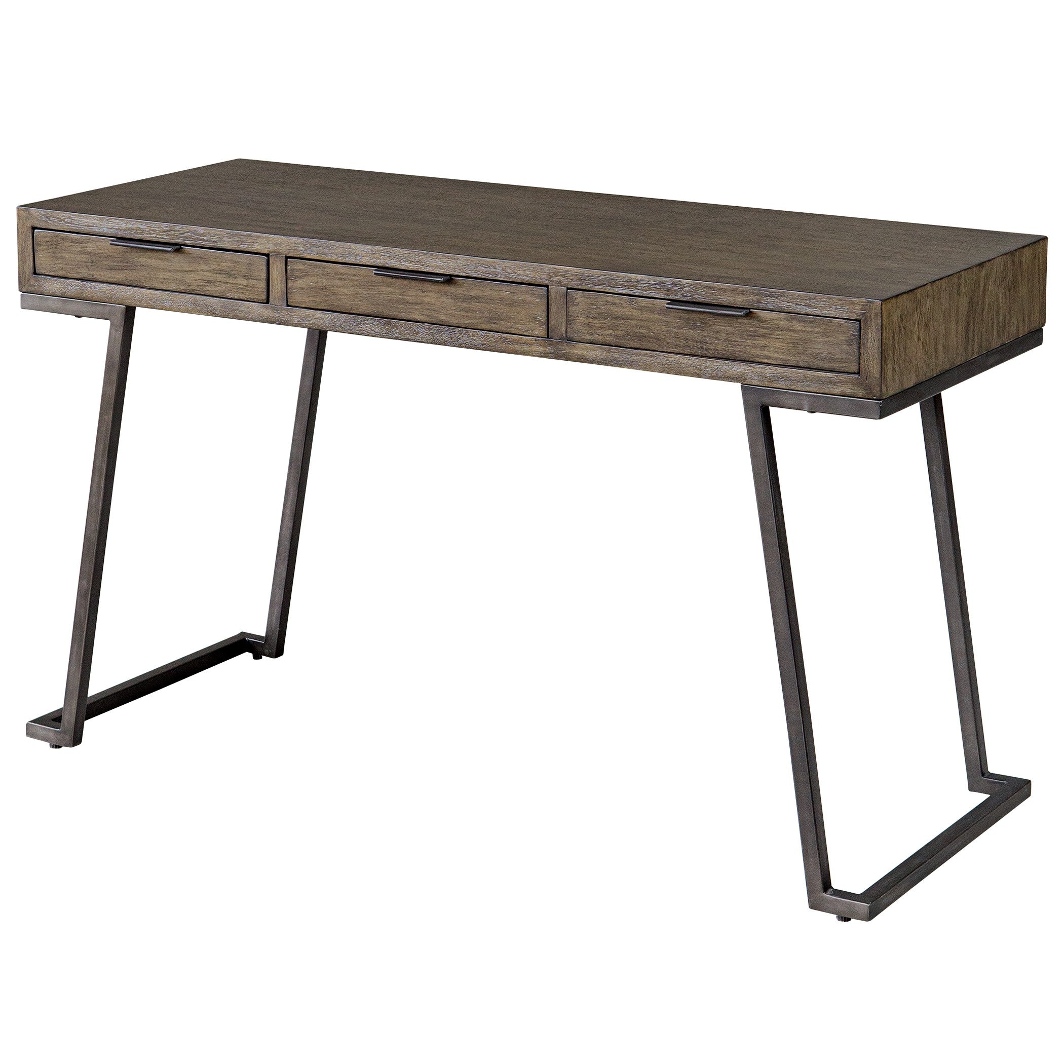 Uttermost Comrade Mango Wood Desk with Aged Steel Base
