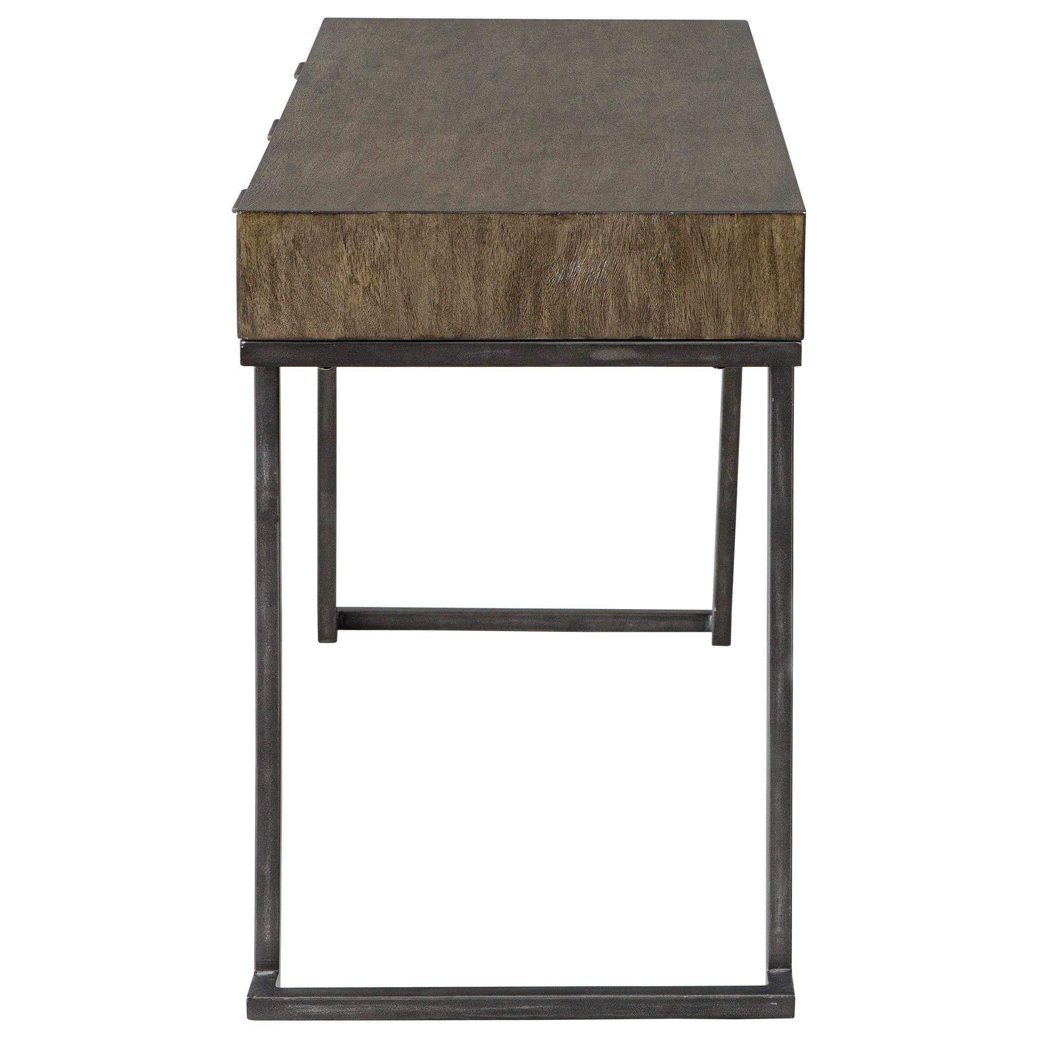 Uttermost Comrade Mango Wood Desk with Aged Steel Base