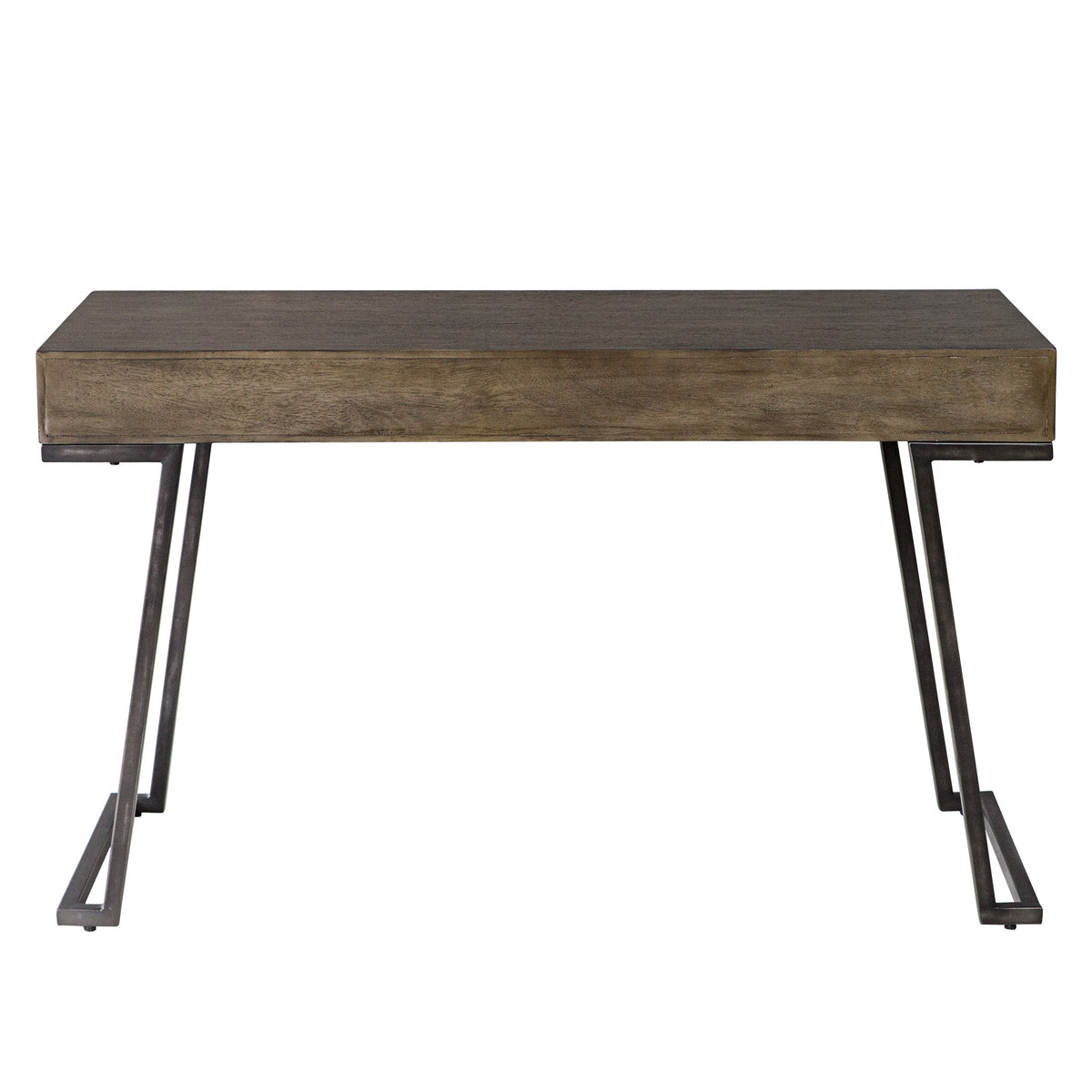 Uttermost Comrade Mango Wood Desk with Aged Steel Base