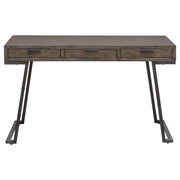Comrade Mango Wood Desk with Aged Steel Base