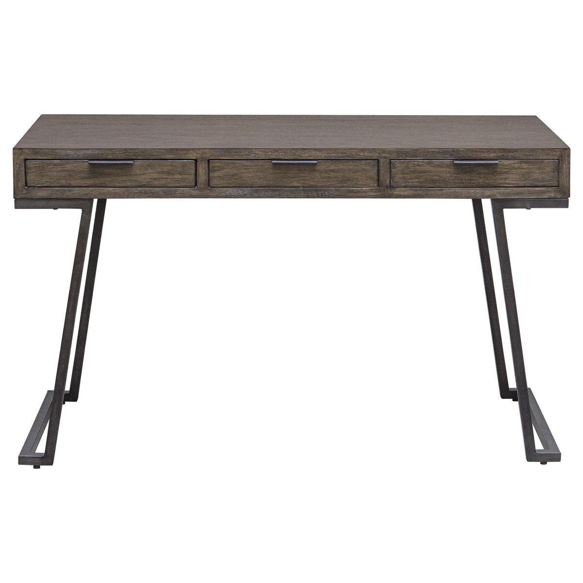 Comrade Mango Wood Desk with Aged Steel Base