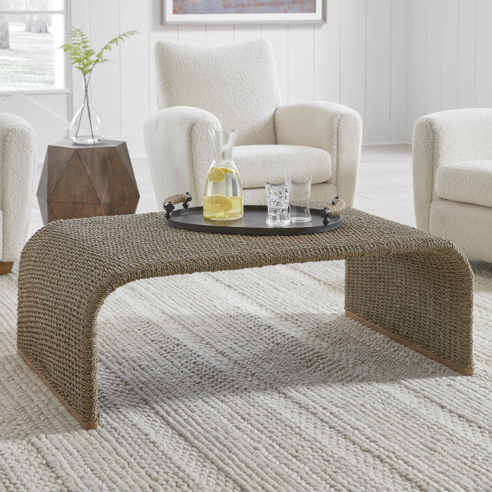 Uttermost Calabria Woven Seagrass Coffee Table