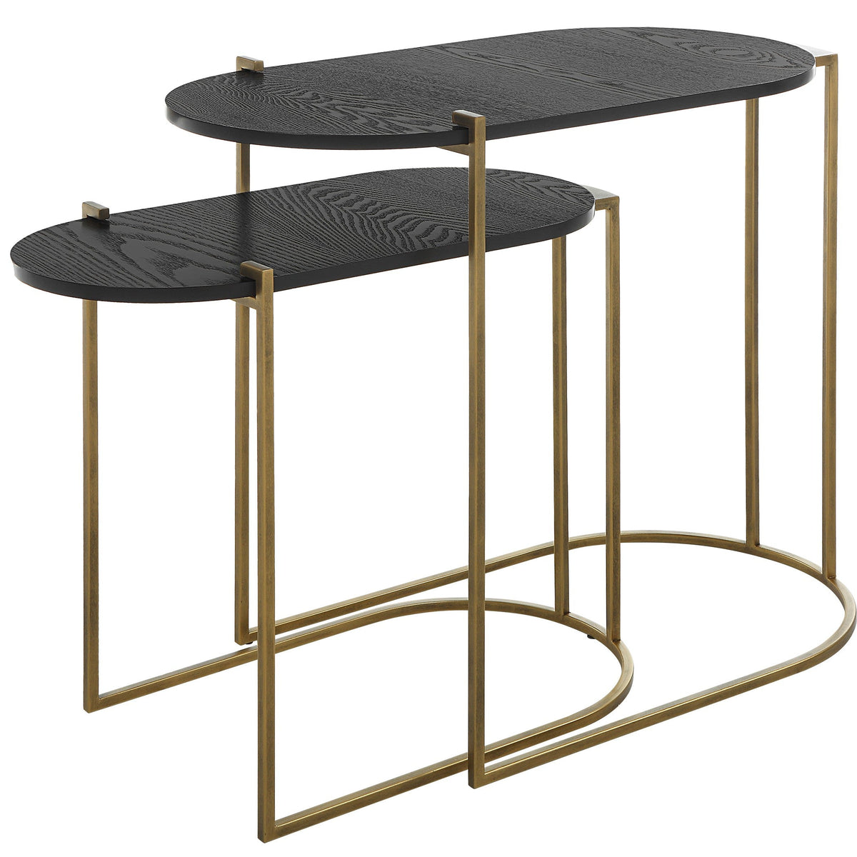 Aztec Wood Nesting Tables - Set of 2
