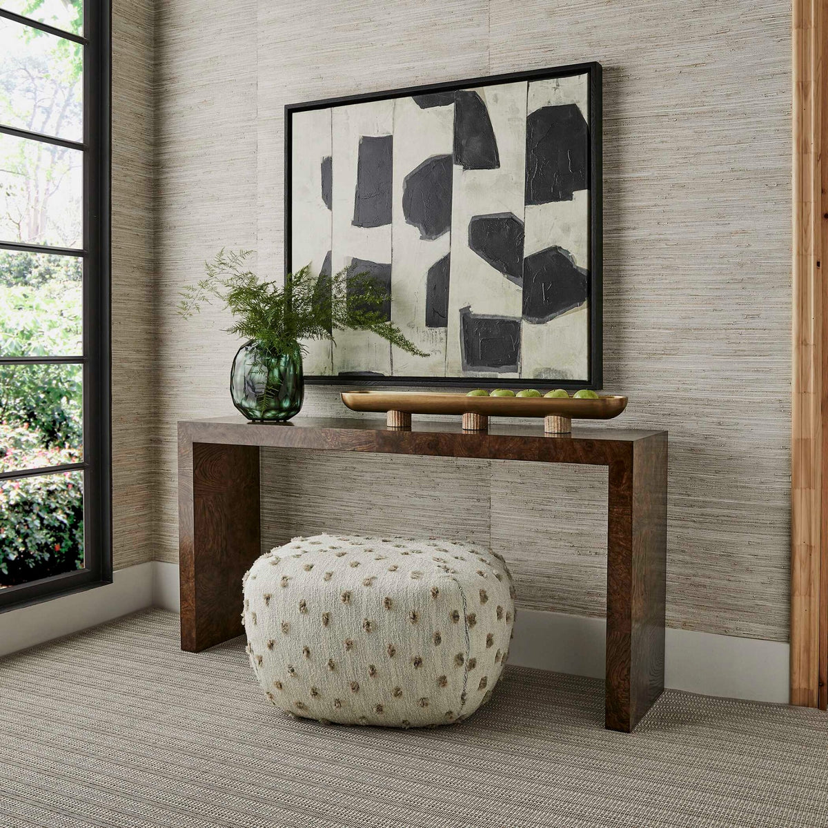 Uttermost Ingrain Console Table in Cocoa Brown