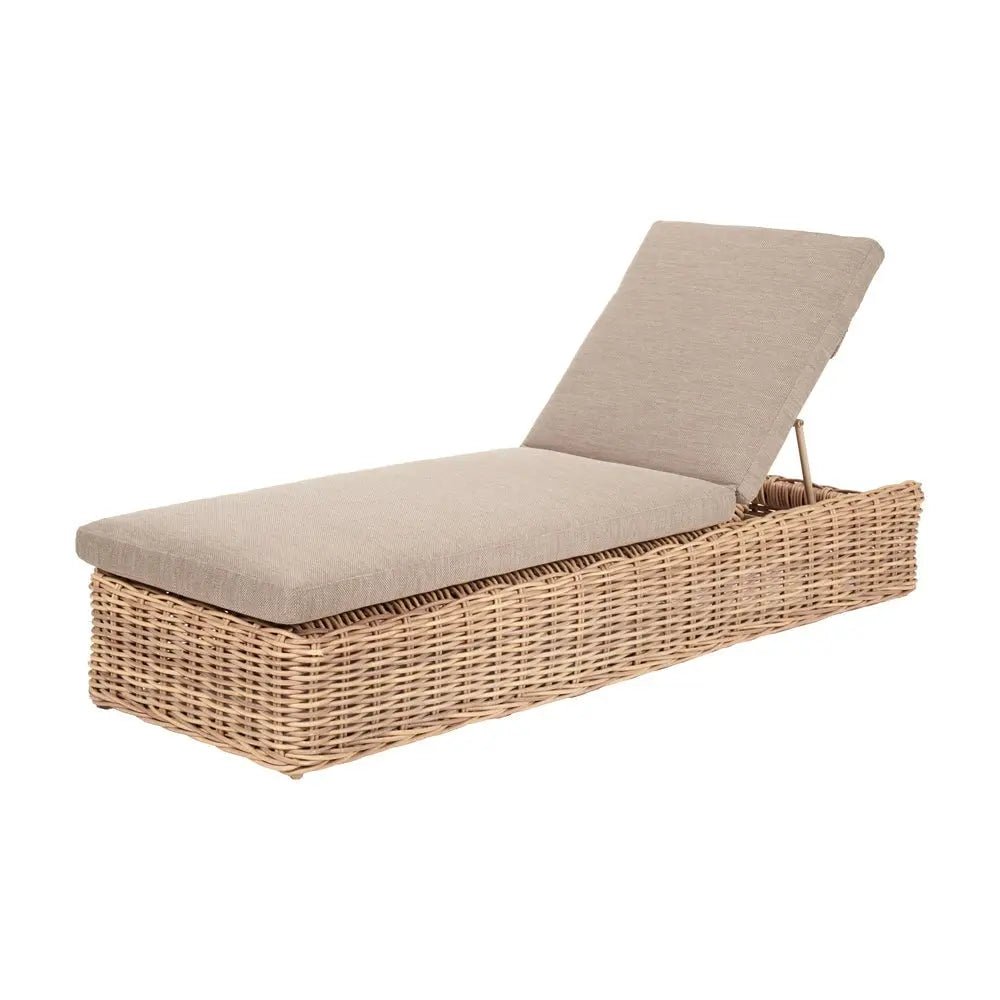 Garda Natural Antique Outdoor Sunlounger - Pacific Lifestyle Sun Loungers & Day Beds