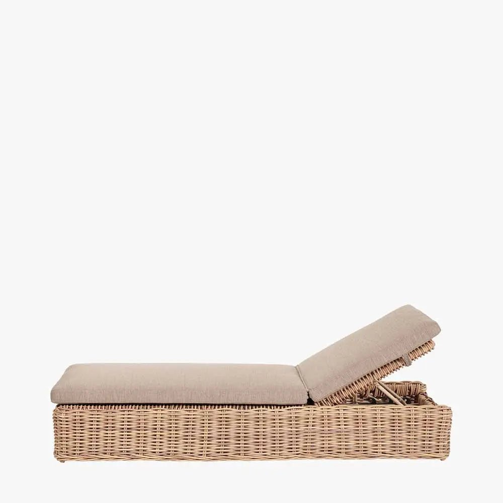 Garda Natural Antique Outdoor Sunlounger - Pacific Lifestyle Sun Loungers & Day Beds