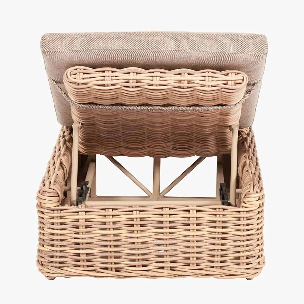Garda Natural Antique Outdoor Sunlounger - Pacific Lifestyle Sun Loungers & Day Beds
