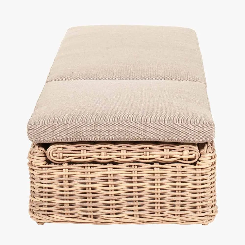 Garda Natural Antique Outdoor Sunlounger - Pacific Lifestyle Sun Loungers & Day Beds
