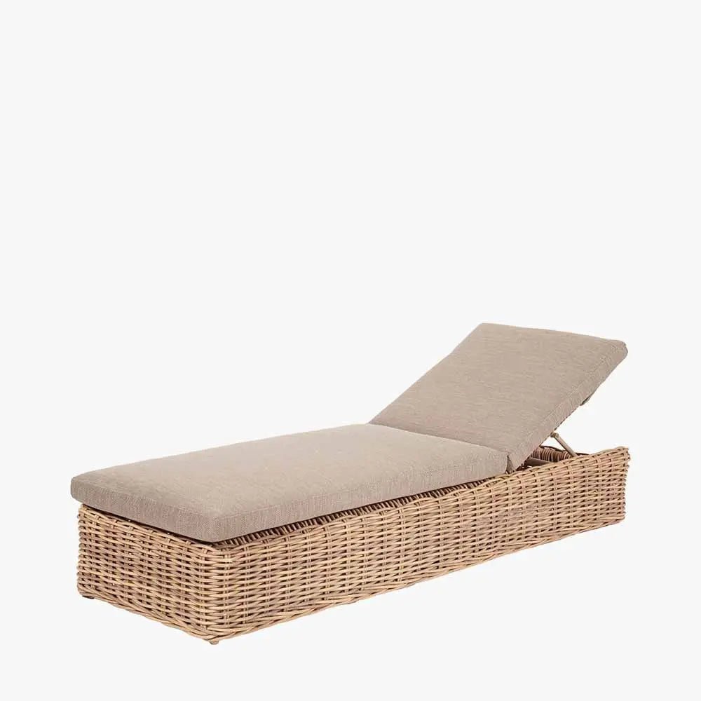 Garda Natural Antique Outdoor Sunlounger - Pacific Lifestyle Sun Loungers & Day Beds