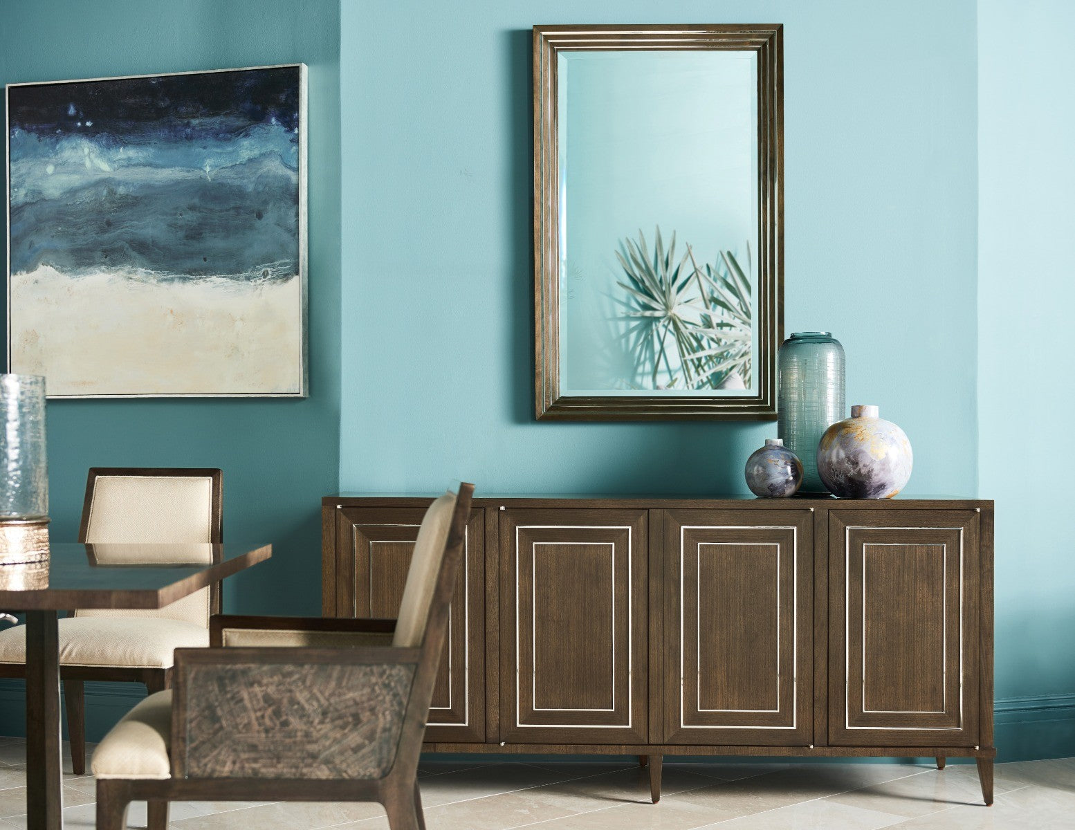 Jonathan Charles Dining Table in Grey Eucalyptus - Large
