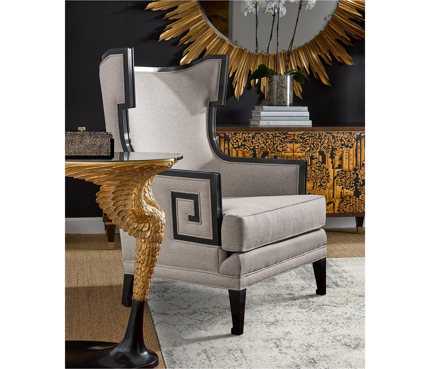 Jonathan Charles Dining Armchair Greek Revival Painted Black - Antwerp