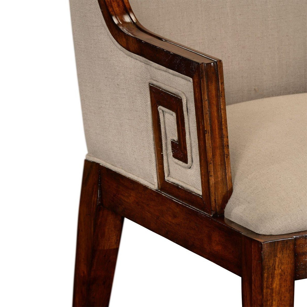 Jonathan Charles Dining Armchair Greek Revival in Walnut - Antwerp