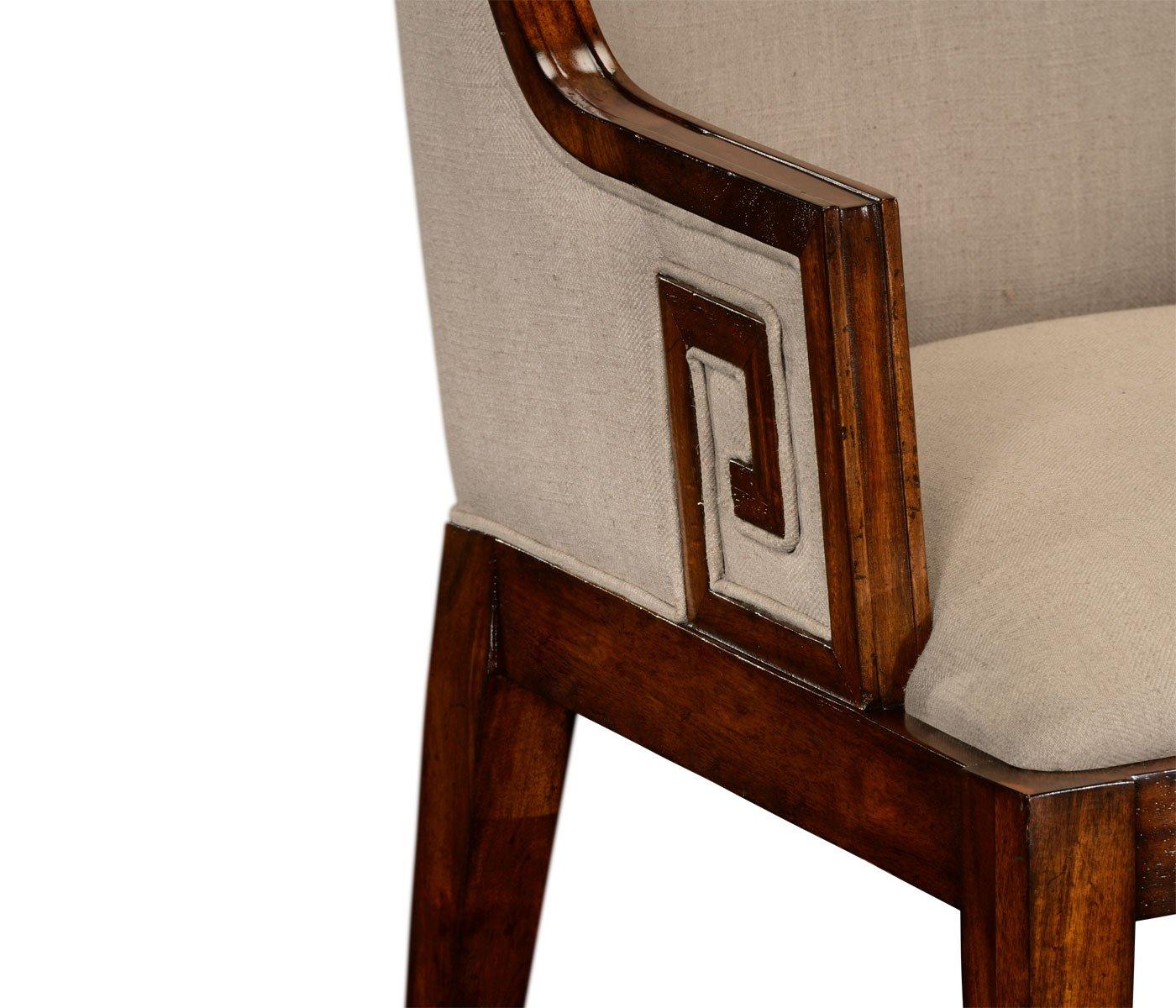 Jonathan Charles Dining Armchair Greek Revival in Walnut - Antwerp