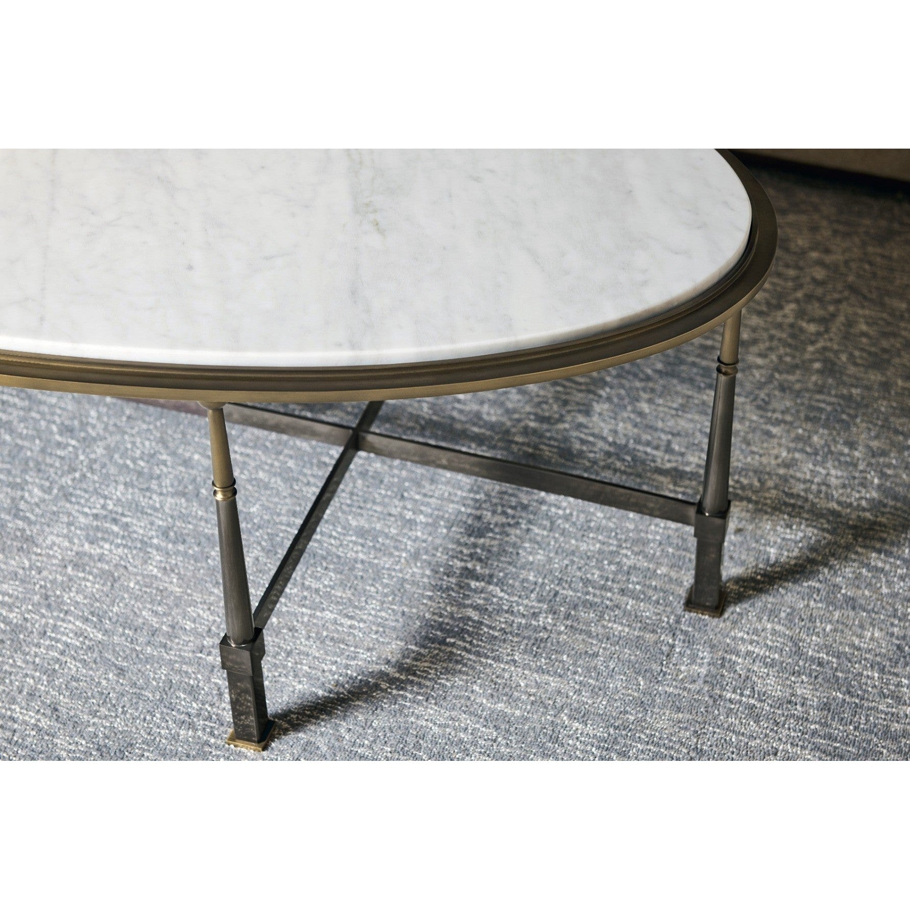 Jonathan Charles Hamilton Oval Cocktail Table