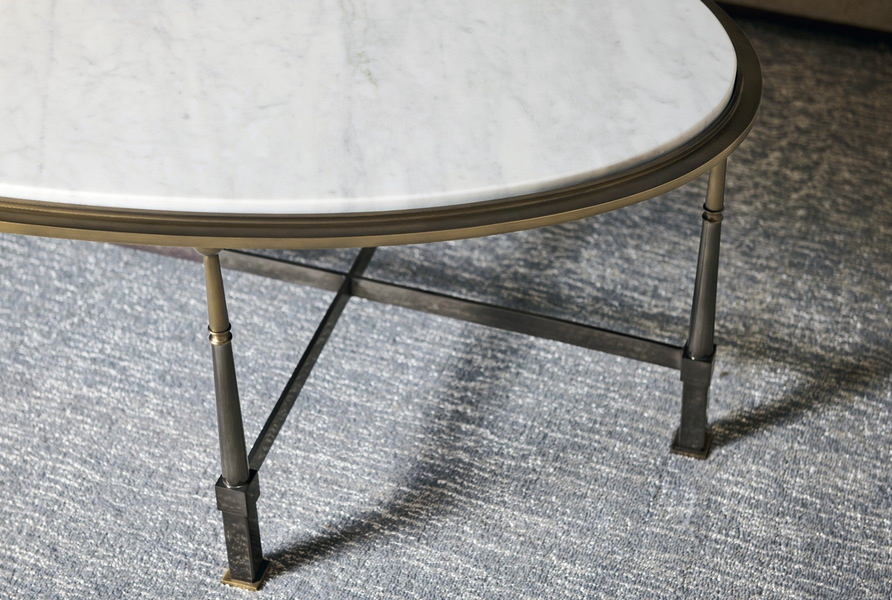 Jonathan Charles Hamilton Oval Cocktail Table