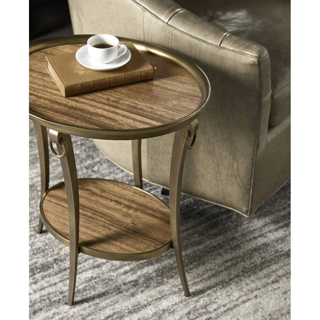 Jonathan Charles Hamilton Oval Accent Table