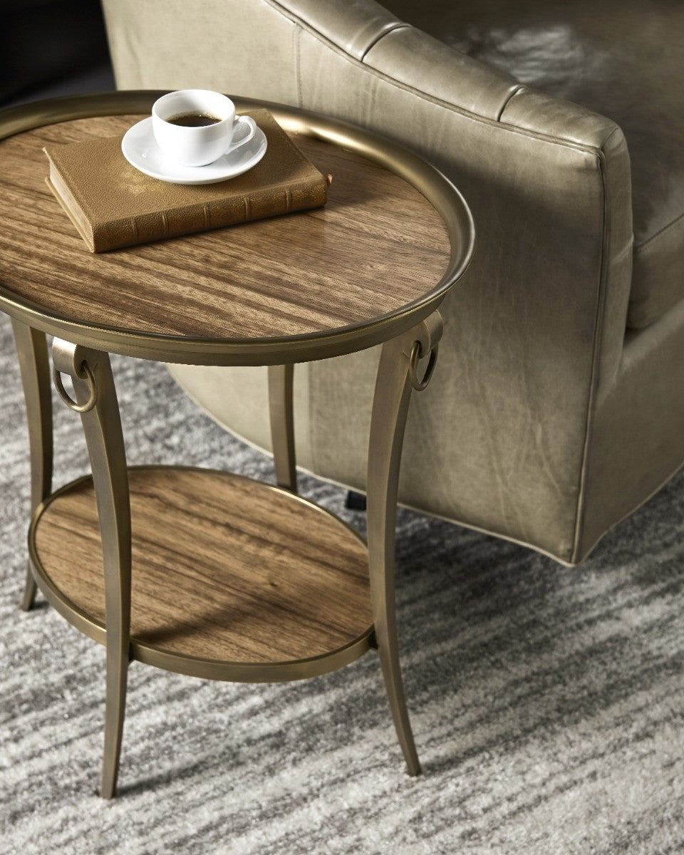 Jonathan Charles Hamilton Oval Accent Table