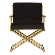 Hendle Black Velvet Chair   Nicholas John Interiors