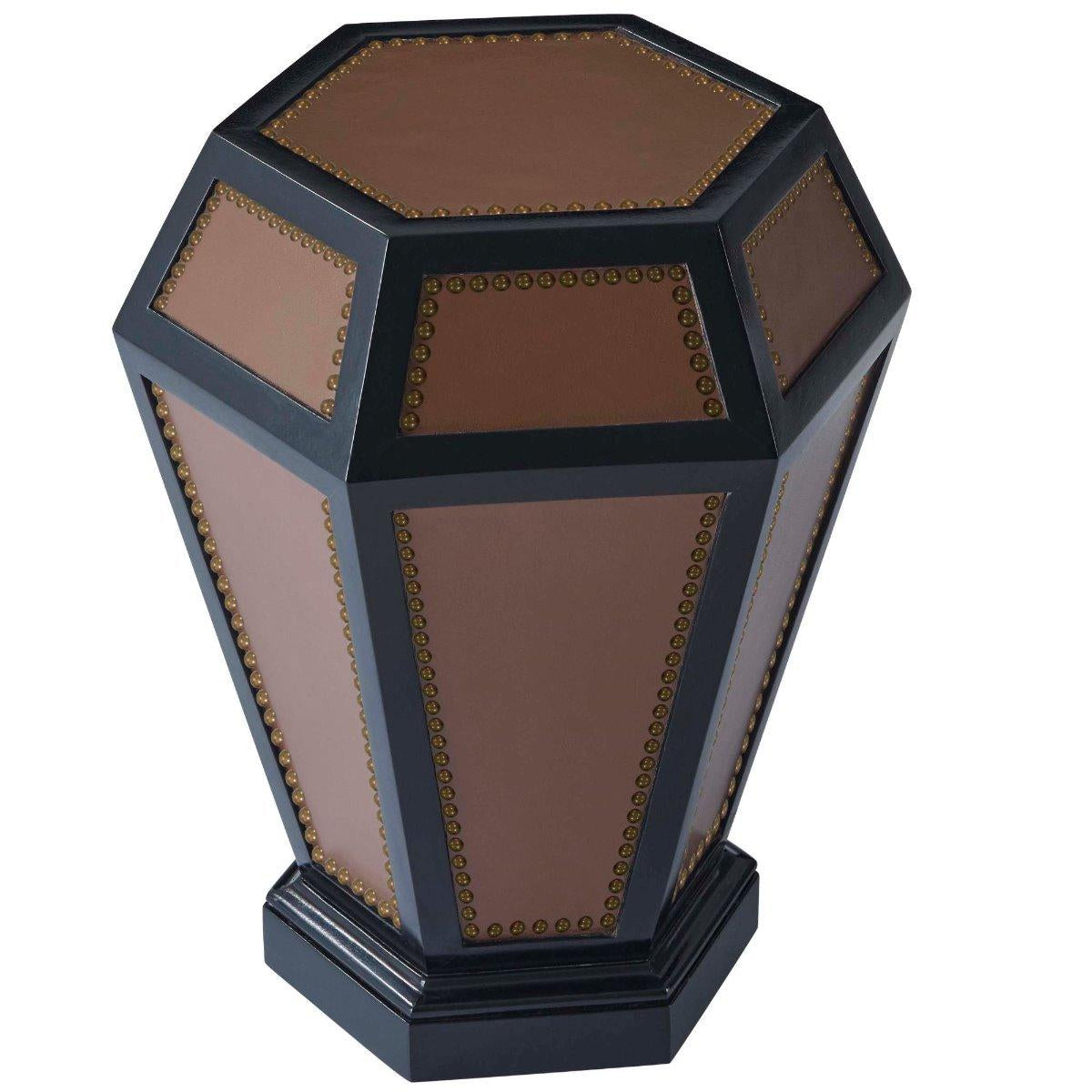 Theodore Alexander Penelope Hexagon Side Table in Caramel