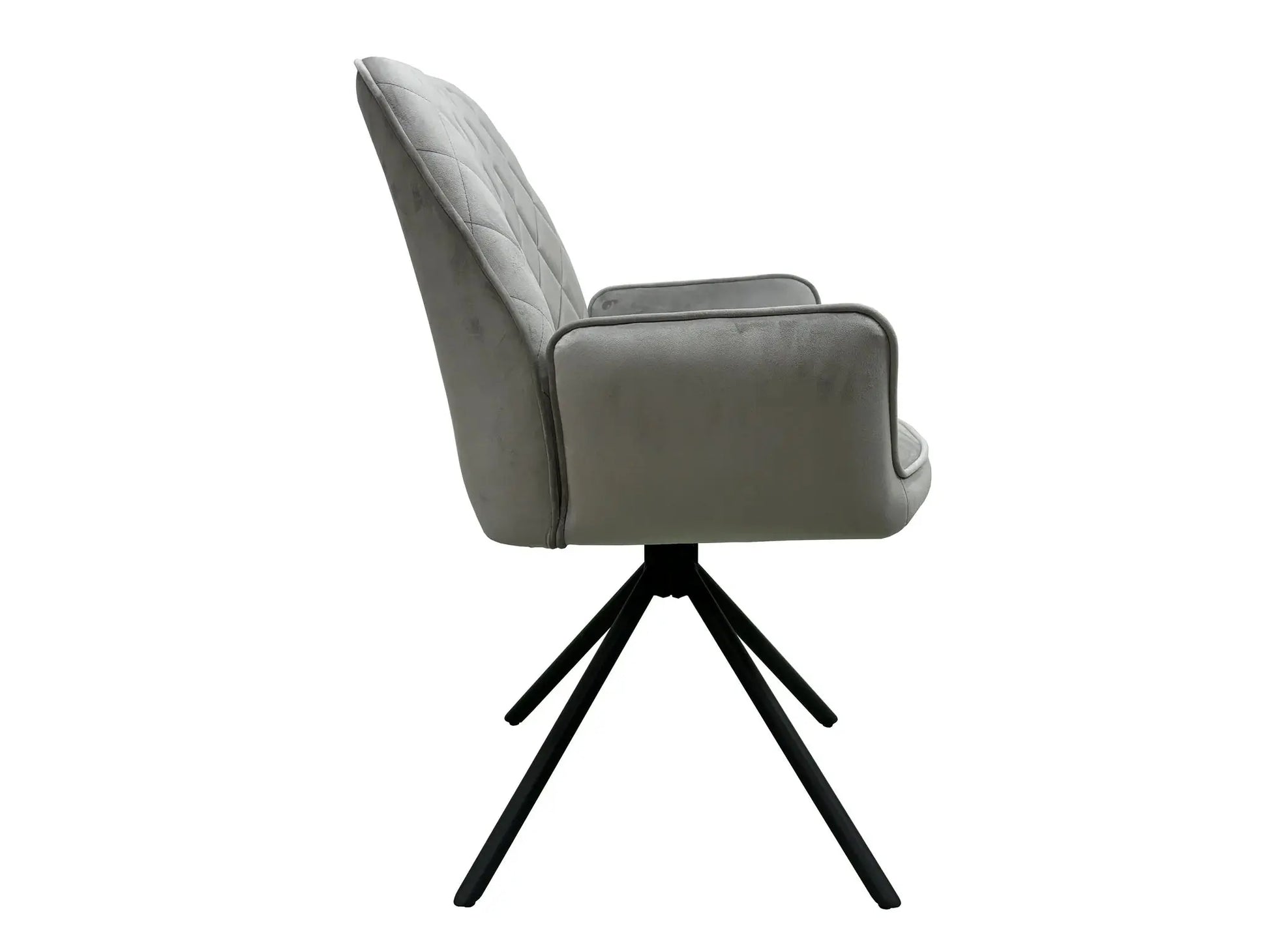 Alina Set of 2 Light Grey Swivel Dining Chairs  Nicholas John Interiors