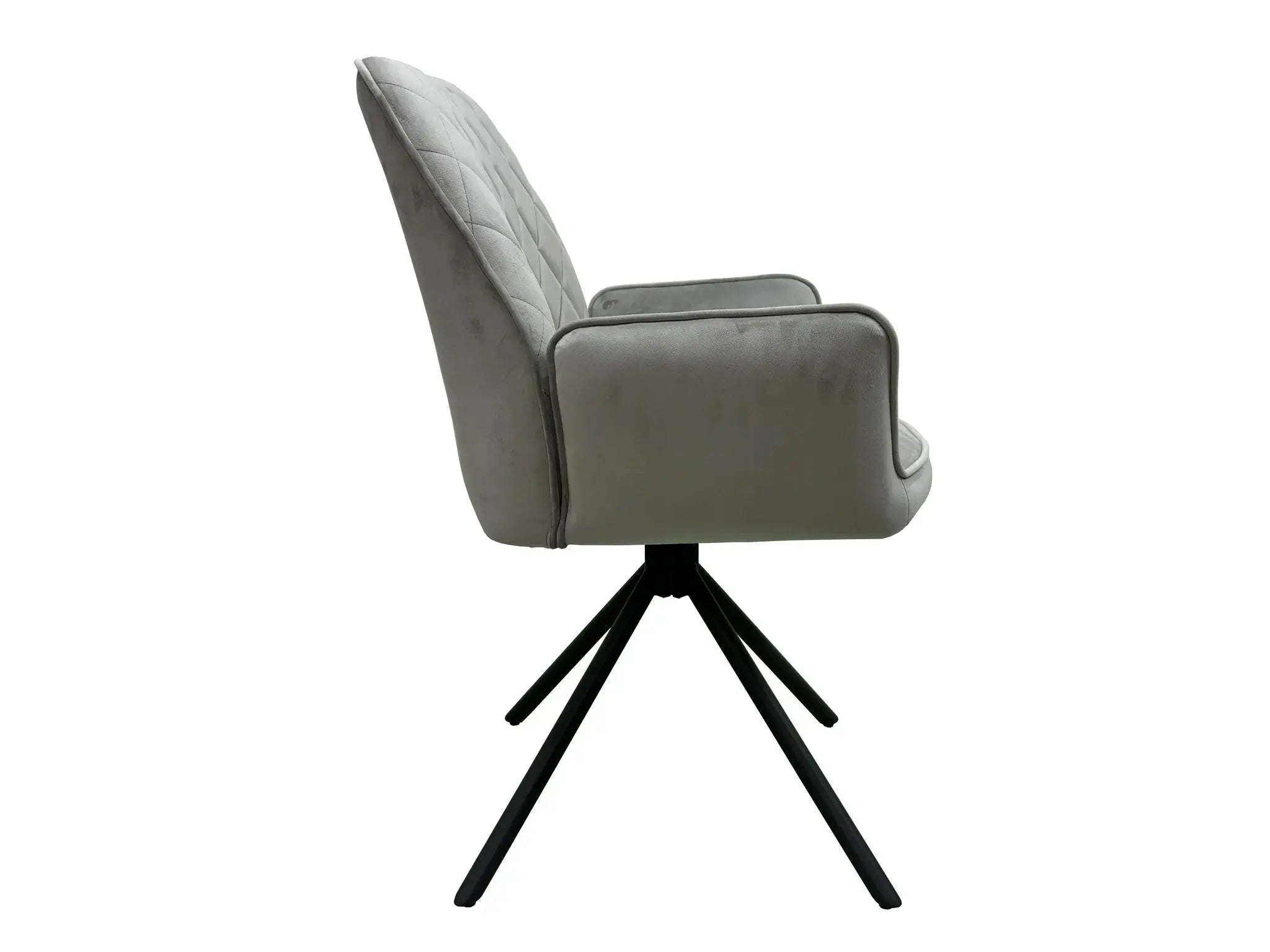 Alina Set of 2 Light Grey Swivel Dining Chairs  Nicholas John Interiors